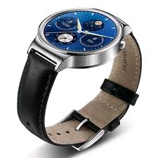 Huawei Watch With Black Leather Band